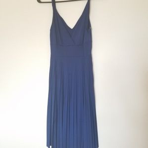 Navy Party Dress, Pleated